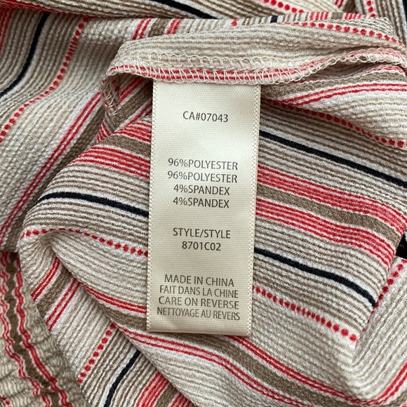 [S] Max Studio Striped Tie Front Wide Leg Cropped Pants - Picture 6 of 6